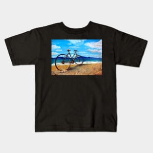 Old Bike at the beach Kids T-Shirt